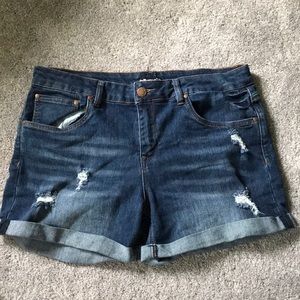 Blue denim jean shorts